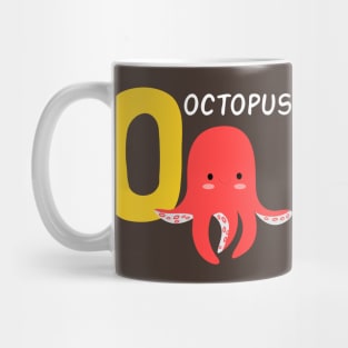 octopus funny alphabet Mug